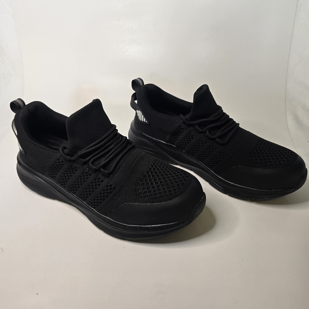 Lupwee Black Steel-Toe Sneakers